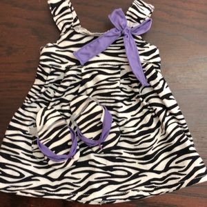 American Girl doll zebra dress and sandals